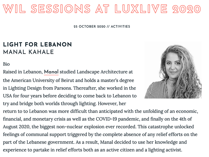 Light for Lebanon at LuxLive!