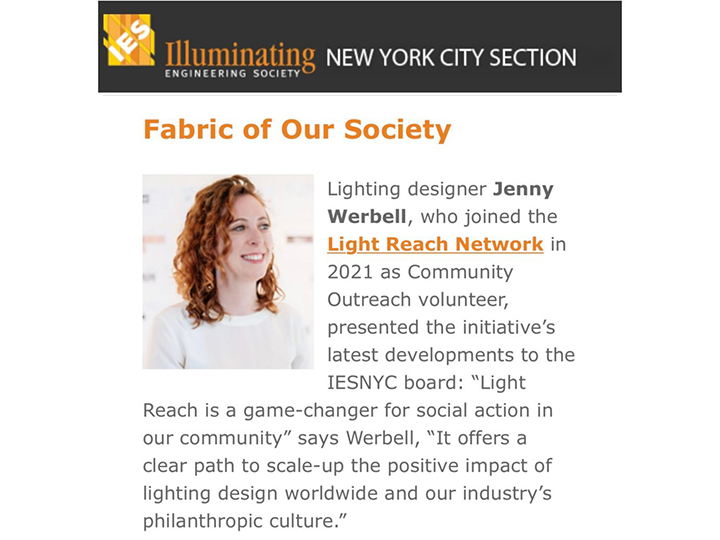 IESNY Features Light Reach