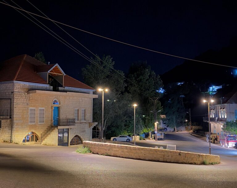 nighttime view of our lighting in central maasser el shouf
